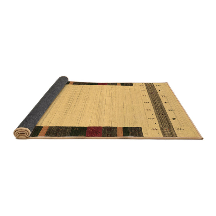 Sideview of Abstract Brown Contemporary Rug, con1954brn