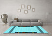 Machine Washable Abstract Light Blue Contemporary Rug in a Living Room, wshcon1954lblu