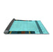 Sideview of Abstract Light Blue Contemporary Rug, con1954lblu