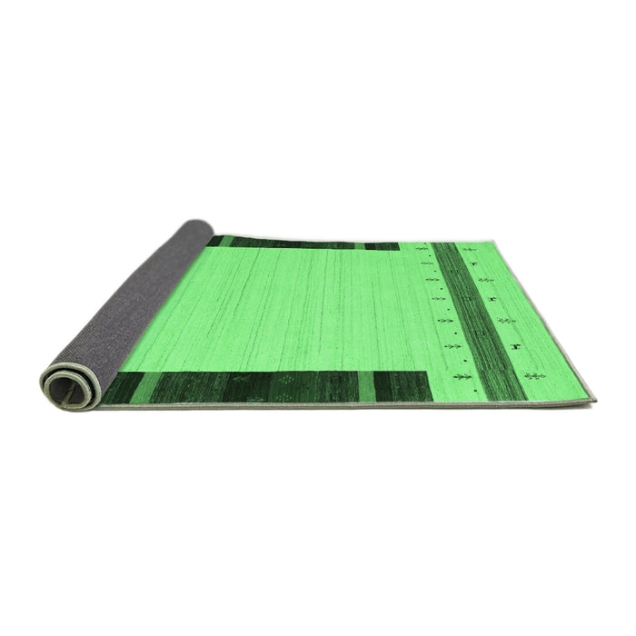 Sideview of Abstract Emerald Green Contemporary Rug, con1954emgrn