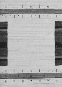 Abstract Gray Contemporary Rug, con1954gry