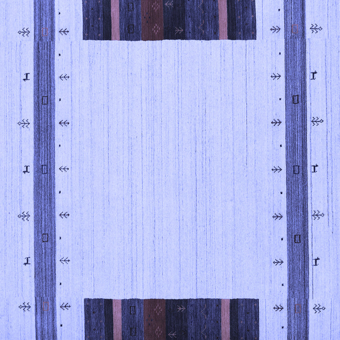 Square Abstract Blue Contemporary Rug, con1954blu