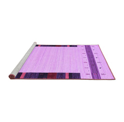 Sideview of Machine Washable Abstract Purple Contemporary Area Rugs, wshcon1954pur