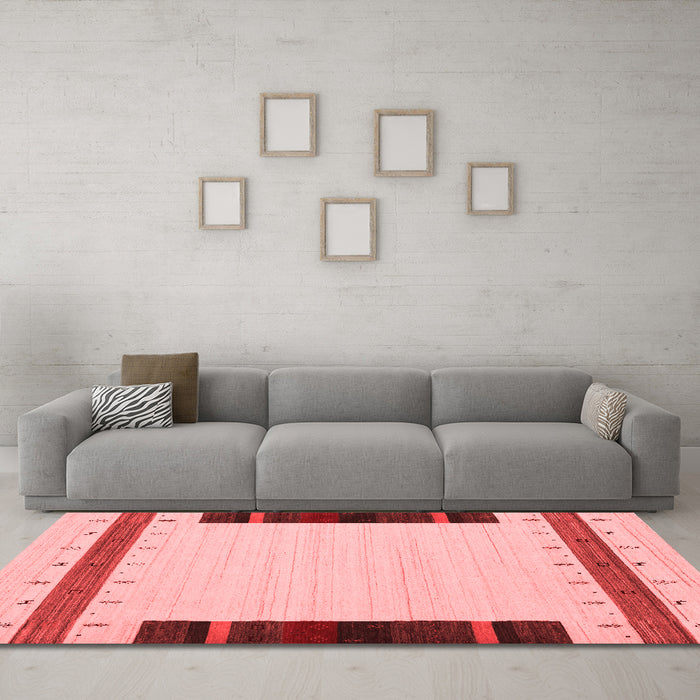 Contemporary Red Washable Rugs