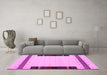 Machine Washable Abstract Pink Contemporary Rug in a Living Room, wshcon1954pnk