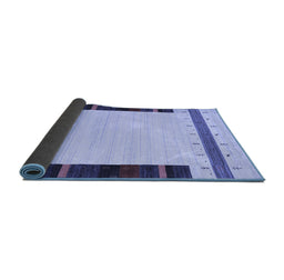 Sideview of Abstract Blue Contemporary Rug, con1954blu