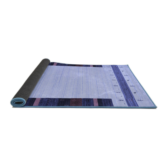 Sideview of Abstract Blue Contemporary Rug, con1954blu