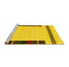 Sideview of Machine Washable Abstract Yellow Contemporary Rug, wshcon1954yw