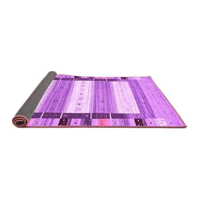 Sideview of Abstract Purple Contemporary Rug, con1955pur