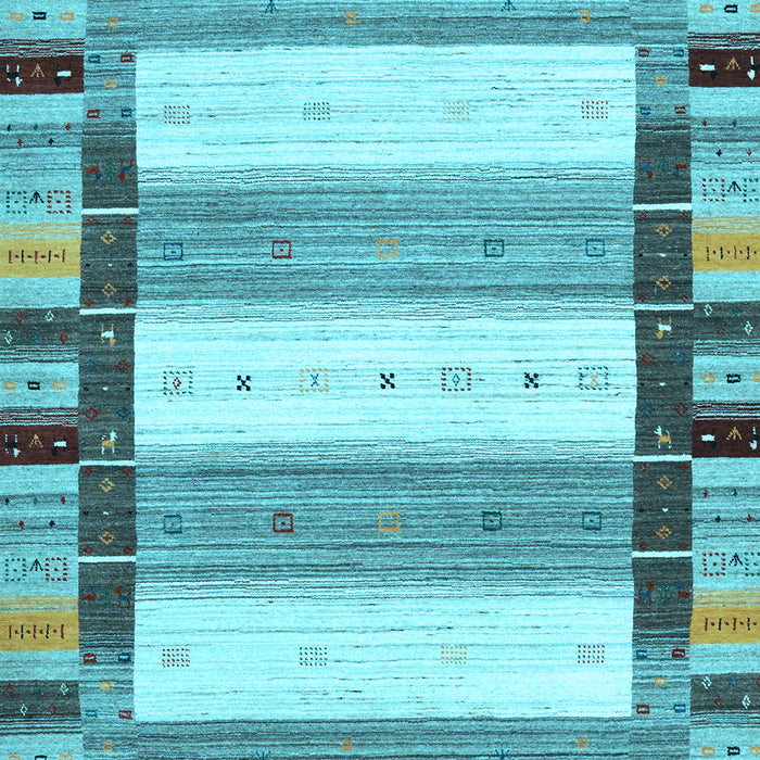 Machine Washable Abstract Light Blue Contemporary Rug, wshcon1955lblu