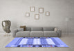 Machine Washable Abstract Blue Contemporary Rug in a Living Room, wshcon1955blu