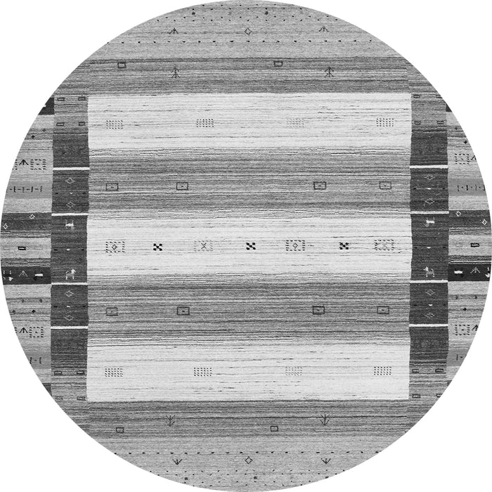 Square Abstract Gray Contemporary Rug, con1955gry