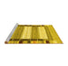 Sideview of Machine Washable Abstract Yellow Contemporary Rug, wshcon1955yw