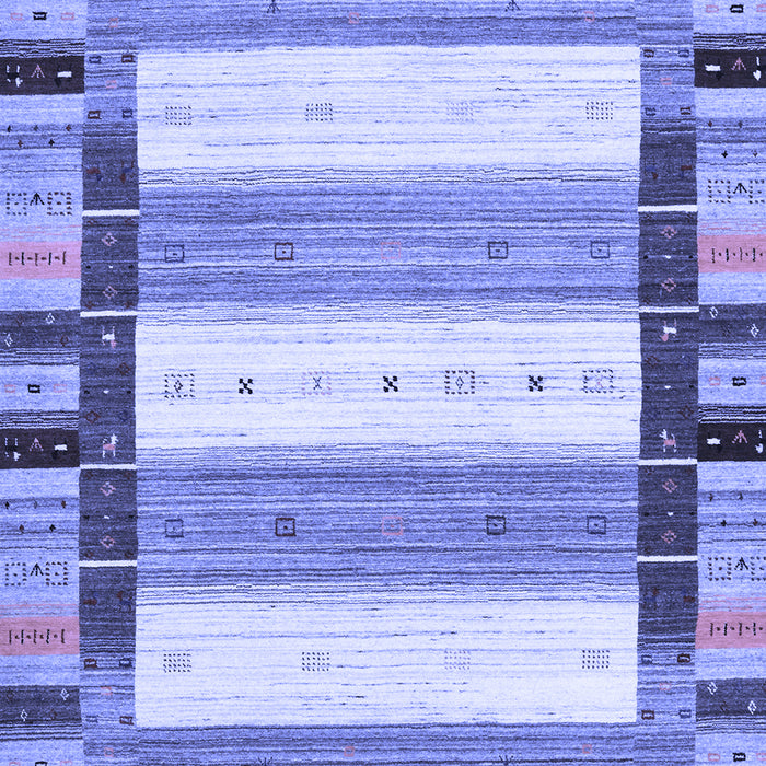 Machine Washable Abstract Blue Contemporary Rug, wshcon1955blu