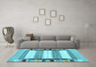 Machine Washable Abstract Light Blue Contemporary Rug in a Living Room, wshcon1955lblu