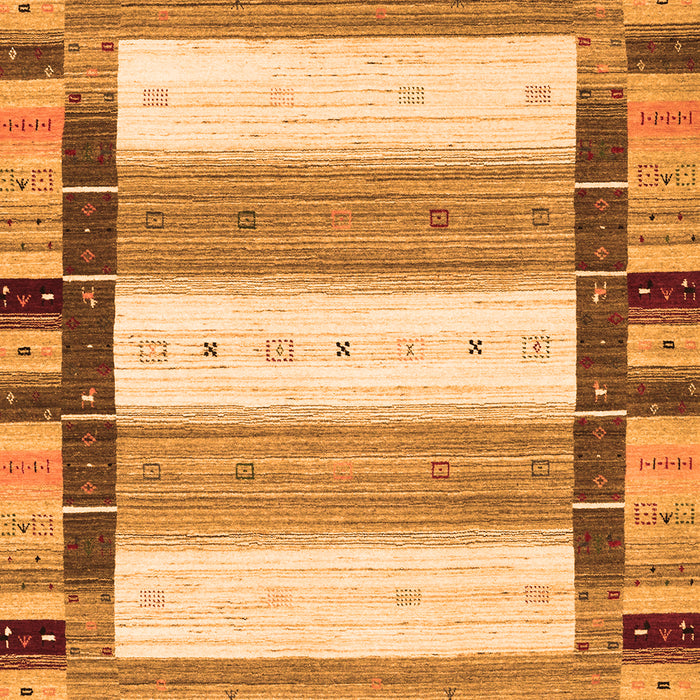 Abstract Orange Contemporary Rug, con1955org