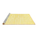 Sideview of Machine Washable Solid Yellow Modern Rug, wshcon1956yw