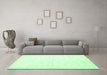 Machine Washable Solid Emerald Green Modern Area Rugs in a Living Room,, wshcon1956emgrn