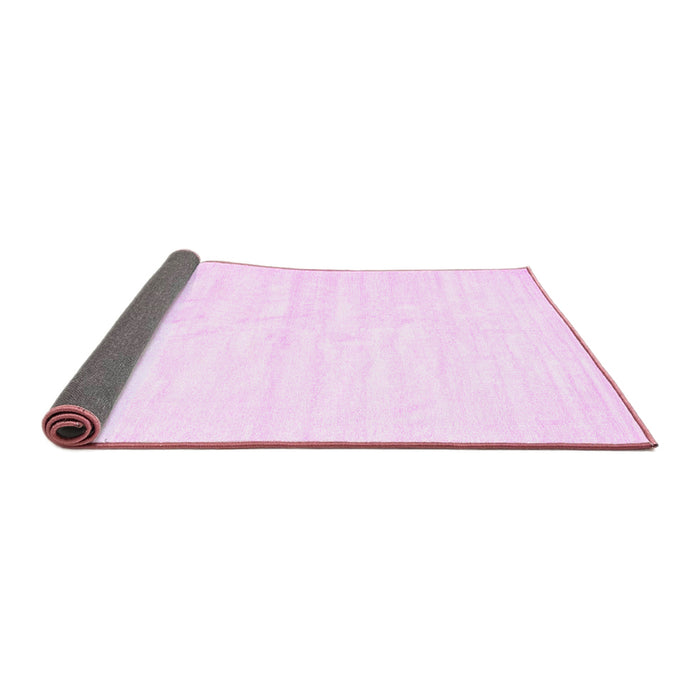 Sideview of Solid Pink Modern Rug, con1956pnk