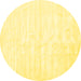 Round Solid Yellow Modern Rug, con1956yw