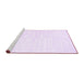 Sideview of Machine Washable Solid Purple Modern Area Rugs, wshcon1956pur