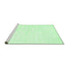 Sideview of Machine Washable Solid Emerald Green Modern Area Rugs, wshcon1956emgrn