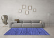 Machine Washable Abstract Blue Contemporary Rug in a Living Room, wshcon1957blu