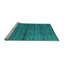 Sideview of Machine Washable Abstract Light Blue Contemporary Rug, wshcon1957lblu