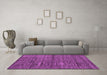 Machine Washable Abstract Pink Contemporary Rug in a Living Room, wshcon1957pnk