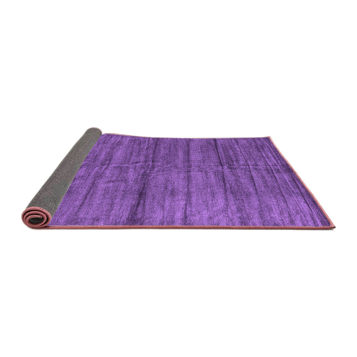 Sideview of Abstract Purple Contemporary Rug, con1957pur