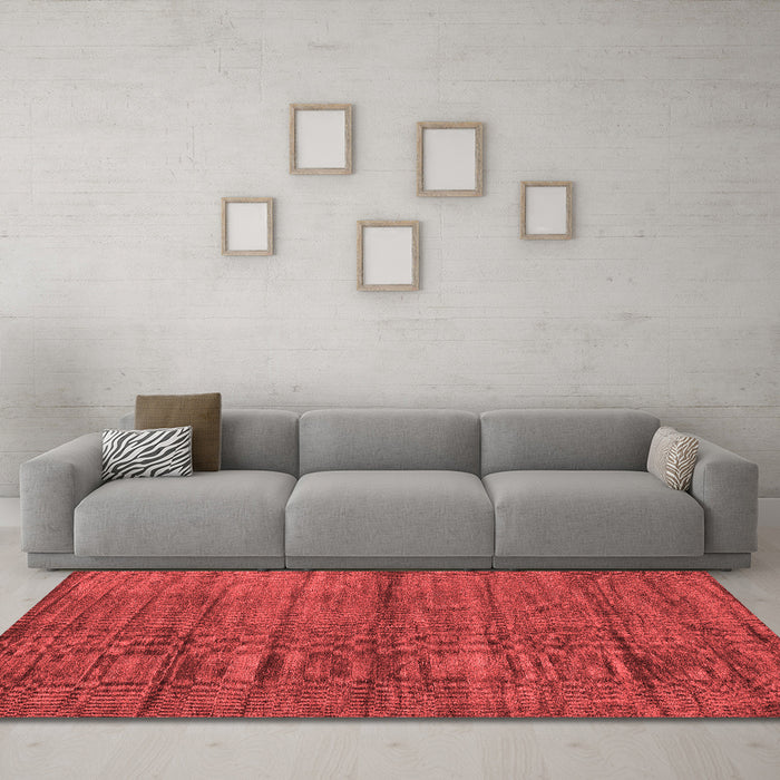Contemporary Red Washable Rugs