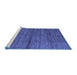 Sideview of Machine Washable Abstract Blue Contemporary Rug, wshcon1957blu