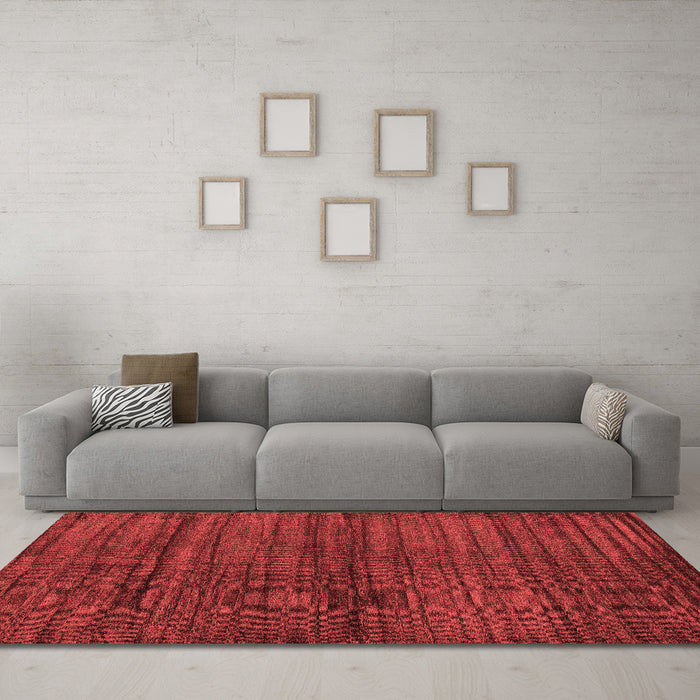 Contemporary Red Washable Rugs