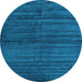 Round Machine Washable Abstract Light Blue Contemporary Rug, wshcon1958lblu