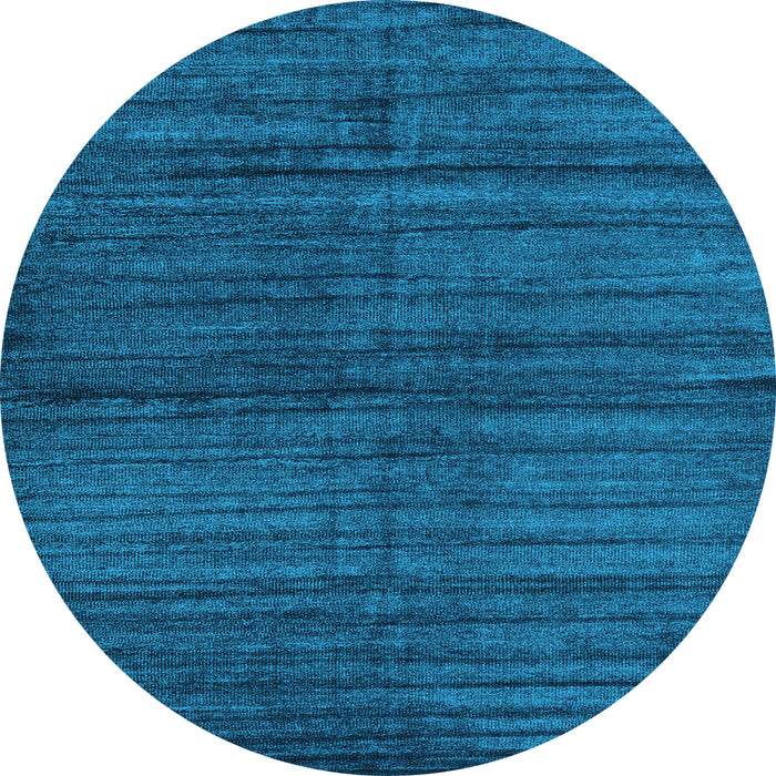 Round Abstract Light Blue Contemporary Rug, con1958lblu
