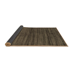 Sideview of Abstract Brown Contemporary Rug, con1958brn