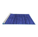 Sideview of Machine Washable Abstract Blue Contemporary Rug, wshcon1958blu