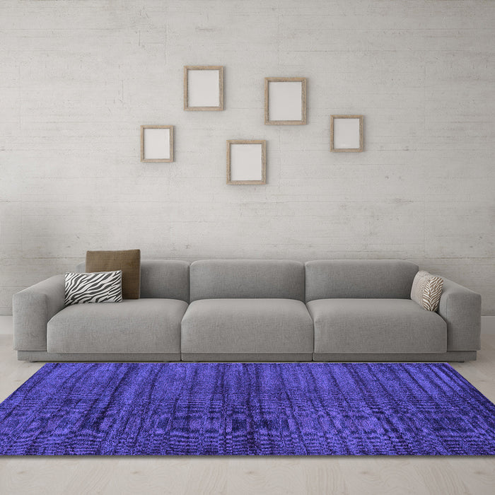 Machine Washable Abstract Purple Contemporary Area Rugs in a Living Room, wshcon1958pur