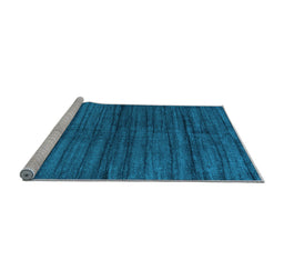 Sideview of Machine Washable Abstract Light Blue Contemporary Rug, wshcon1958lblu