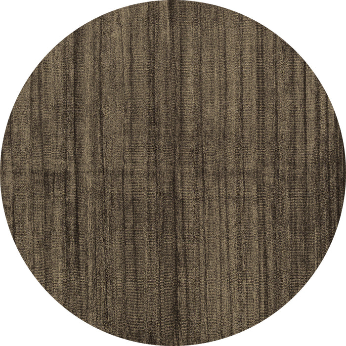 Round Abstract Brown Contemporary Rug, con1958brn