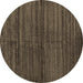 Round Abstract Brown Contemporary Rug, con1958brn