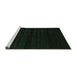 Sideview of Machine Washable Abstract Emerald Green Contemporary Area Rugs, wshcon1959emgrn