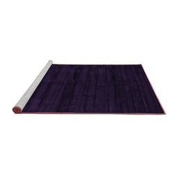 Sideview of Machine Washable Abstract Purple Contemporary Area Rugs, wshcon1959pur