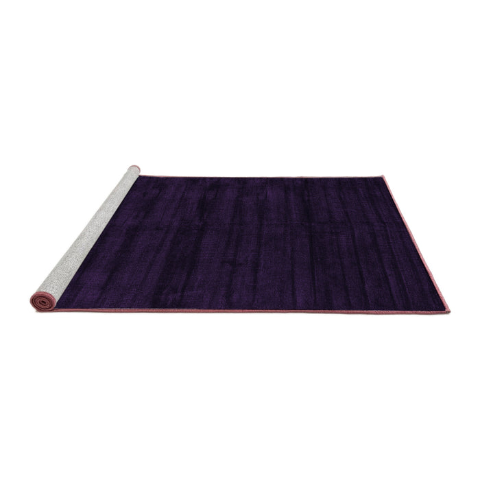 Sideview of Machine Washable Abstract Purple Contemporary Area Rugs, wshcon1959pur