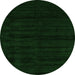 Square Abstract Green Contemporary Rug, con1959grn