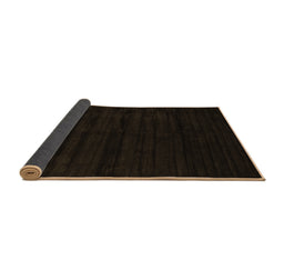 Sideview of Abstract Brown Contemporary Rug, con1959brn