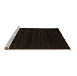 Sideview of Machine Washable Abstract Brown Contemporary Rug, wshcon1959brn