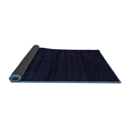 Sideview of Abstract Blue Contemporary Rug, con1959blu