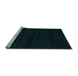 Sideview of Machine Washable Abstract Light Blue Contemporary Rug, wshcon1959lblu
