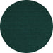 Round Abstract Turquoise Contemporary Rug, con195turq